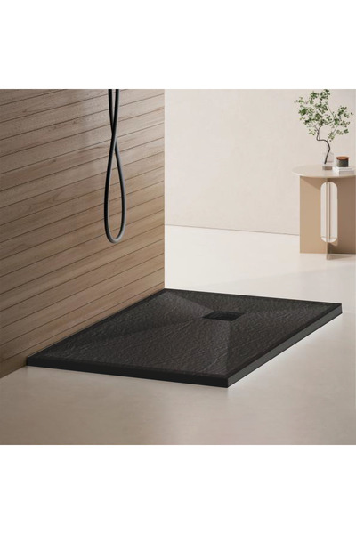 OEM Cadita de dus dreptunghiulara 80x120 cm, slim 3 cm, gri inchis