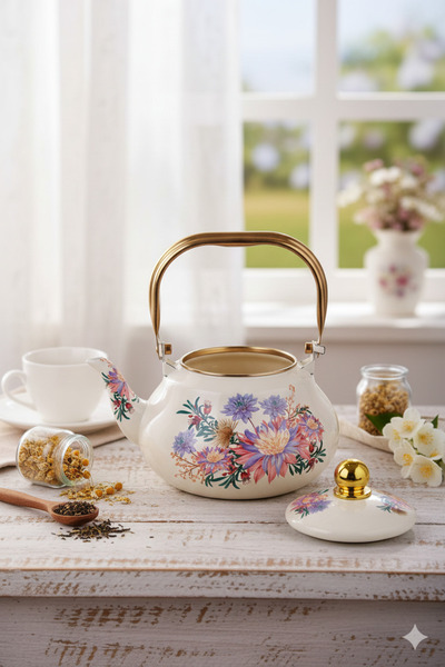 Generic Elegant floral teapot, 1.5 liters