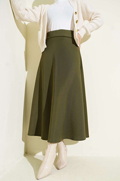 Smy moda Fusta Scuba Bell cu talie elastică