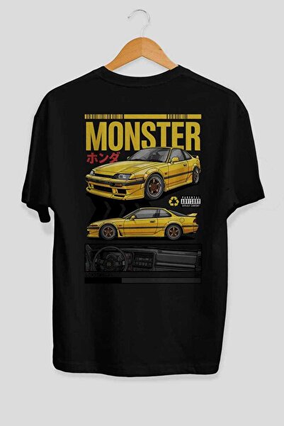 Ankhises Car Series (25) Rear Printed Oversized T-Shirt Men Women Cotton Crew...