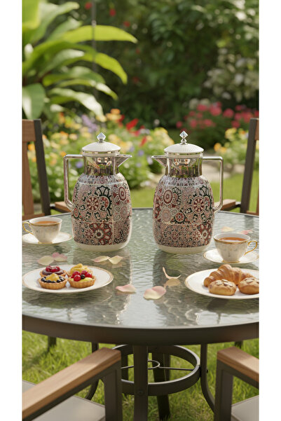 Generic طقم ترامس شاي وقهوة فاخر بنقوش غجريه أنيقة – حفظ مثالي للحرارة للضياف...
