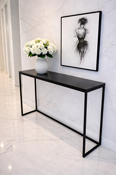 DEFART Metal Ayaklı Dresuar Konsol Metal Dresuar Dekoratif Dresuar