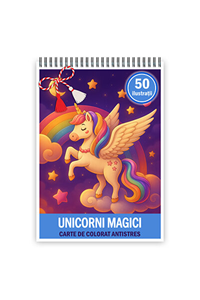 Legendary Gifts Martisor de colorat, format A5, cu spira metalica, model: Uni...