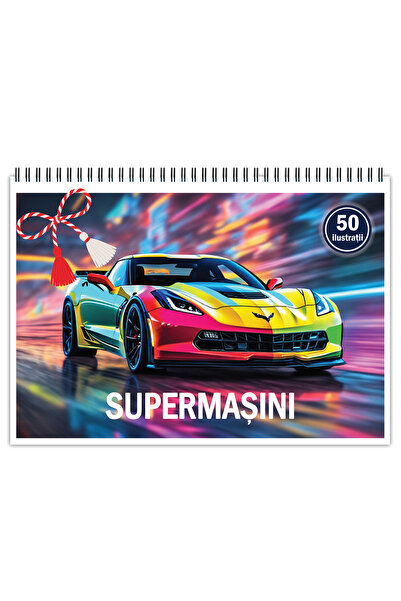 Legendary Gifts Martisor de colorat pentru baieti, format A5, cu spira metali...