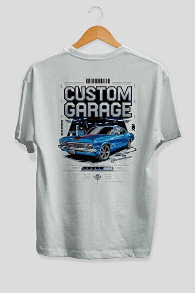 Ankhises Σειρά Car Series (93) Μπλουζάκι με στάμπα στο πίσω μέρος, λευκό, υπε...