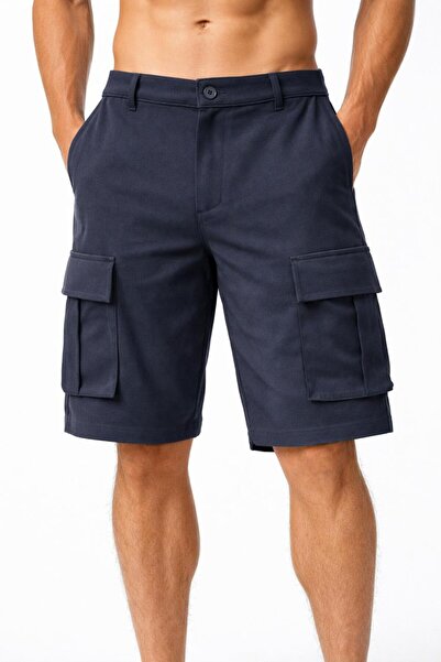 Generic شورت رجالي كارجو - شورت عملي بطول الركبة مع جيوب متعددة، ملابس صيفية ...