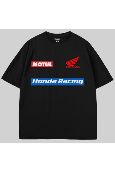 Crazy Tricou cu logo Honda Racing supradimensionat