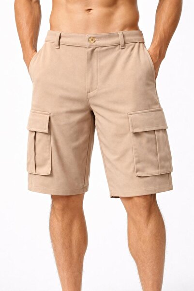 Generic شورت رجالي كارجو - شورت عملي بطول الركبة مع جيوب متعددة، ملابس صيفية ...
