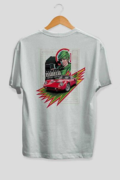 Ankhises Σειρά Car Series (44) Μπλουζάκι με στάμπα στο πίσω μέρος, λευκό, υπε...