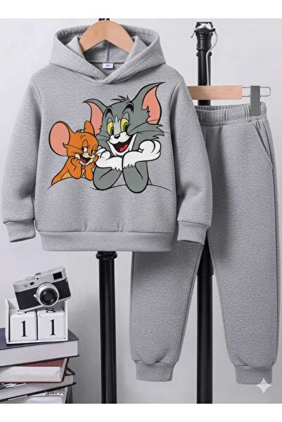 Nice Clothes Set trening pentru copii cu glugă UNISEX TOM AND JERY PRINT SIDE...