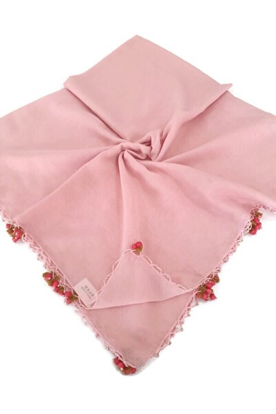 Valenia Χειροποίητο Κεντητό Κεράσι Μονόχρωμο Κασκόλ Γράψιμο Δώρο Προίκας 100x...