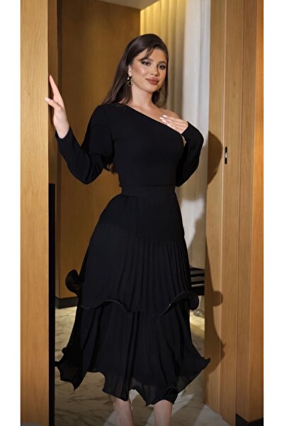 SHD black georgette dress