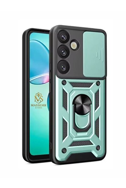 Massemr Samsung Galaxy S26 Tank Lens Ringed Silicone Case Shock-Absorbing Cam...