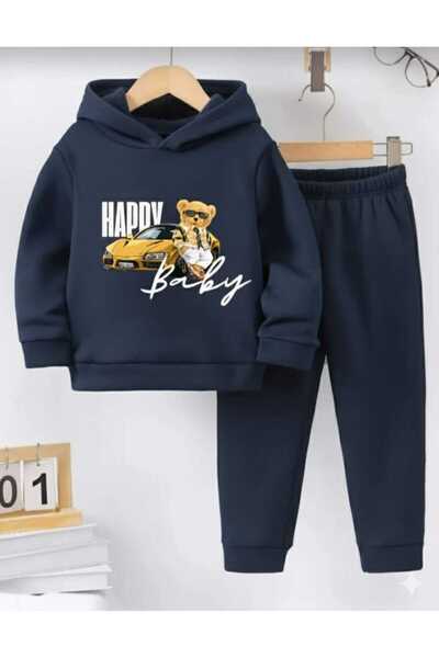 Nice Clothes Set trening pentru copii cu glugă UNISEX HAPPY BEAR YELLOW TAXI ...
