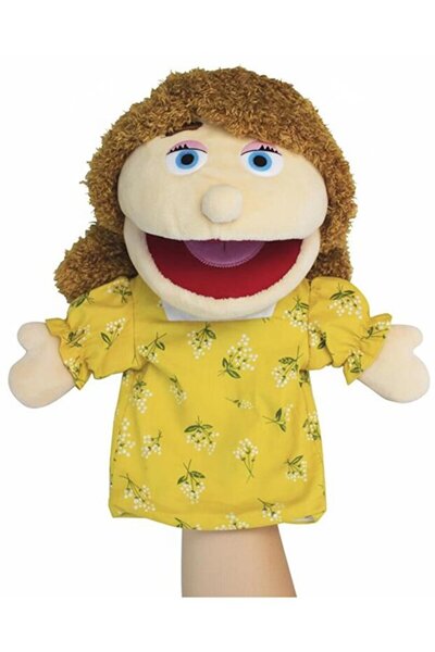 Marsel oyuncak دمية يد على شكل إنسان مع فم متحرك