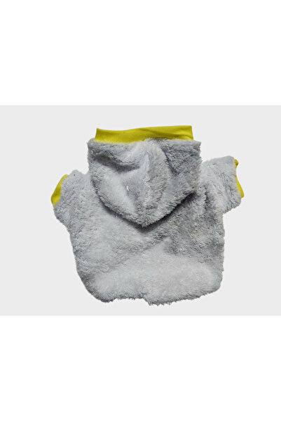 atelyu Cat Dog Clothing Thin Grey Paw Print Welsoft Sweatshirt