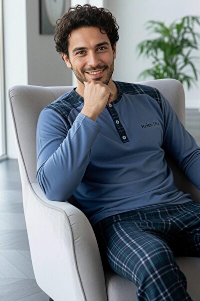 Pijamaevi Relax Stylish Men's Long Sleeve Pajama Set
