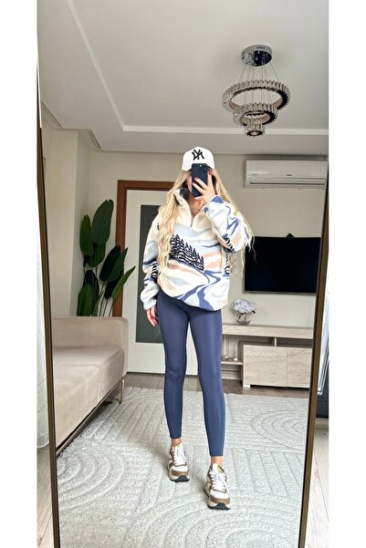 Yasmin Butik سترة من الصوف بنقشة طبيعية