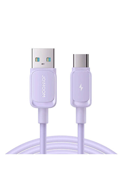 Joyroom Cablu de date și încărcare USB/USB-C 3A, 1,2 m, violet