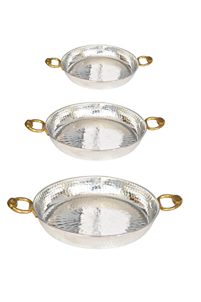 modabakir Kalın Bakır Tava Kalaylı 3'lü Set