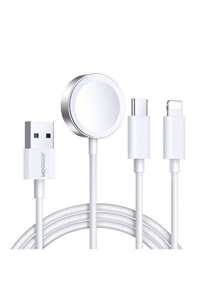 Joyroom 3-in-1 Cable: USB to USB-C/Lightning & 3.5W Wireless Charger