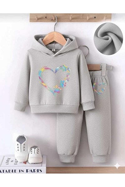 Nice Clothes Set trening pentru copii, cu glugă, UNISEX, COLORAT, PATİ KELEBEK