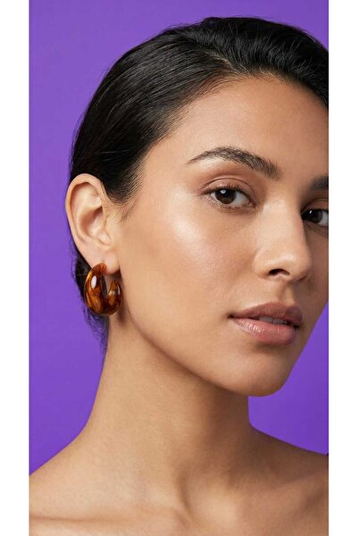 Mimoza Accessories Brown Half Hoop Earrings