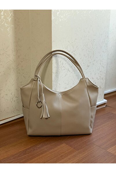 Bagnest Large Size Casual Women's Shoulder Bag with Ring and Tassel Detail