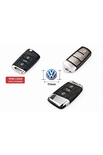 STİLİX GARAGE Volkswagen Key Logo Sticker 11 mm Drop – New Logo (Slim Design)...