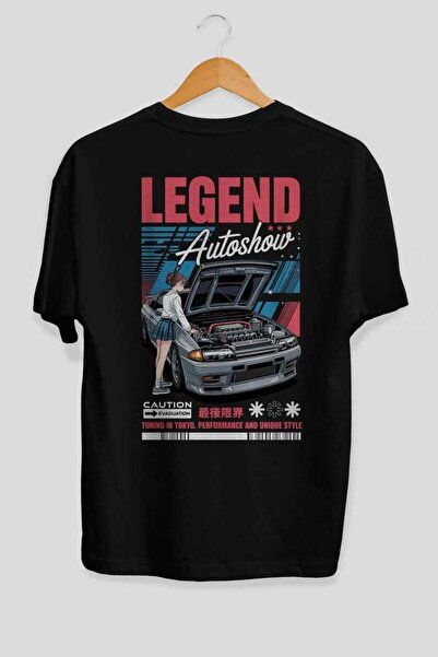 Ankhises Σειρά αυτοκινήτων (19) Πίσω με τύπωμα oversized μπλουζάκι Ανδρικό γυ...