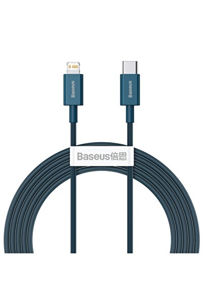 Baseus Cablu de încărcare rapidă USB-C la Lightning de 20W, 2 m albastru