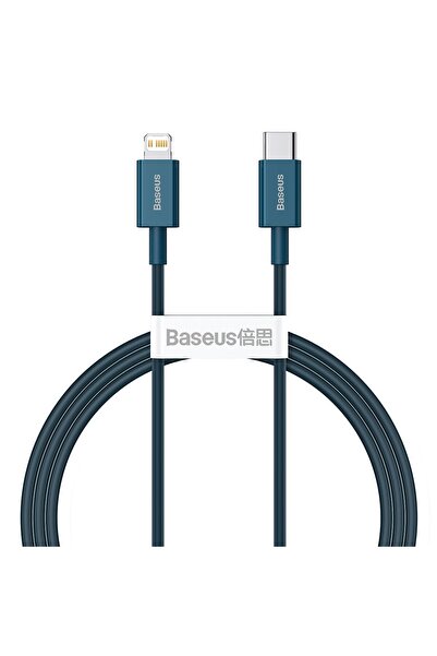 Baseus Cablu USB-C/Lightning superior, 20W PD, 2.4A, 1m, albastru