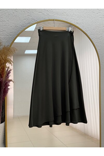 Trenddolabı Elisaid Side Tie Piece Skuba Skirt-Td3788
