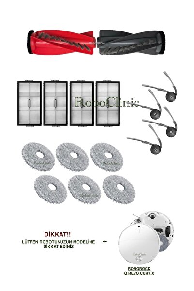 Roboclinic فرشاة بديلة متوافقة مع مكنسة روبوروك كيرف إكس الروبوتية، فلتر هيبا...