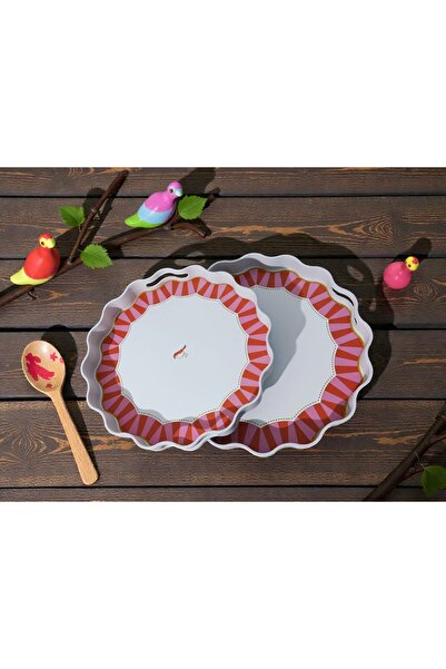 ASEL PLAST 2 li Papatya Tepsi Kahve Tepsisi