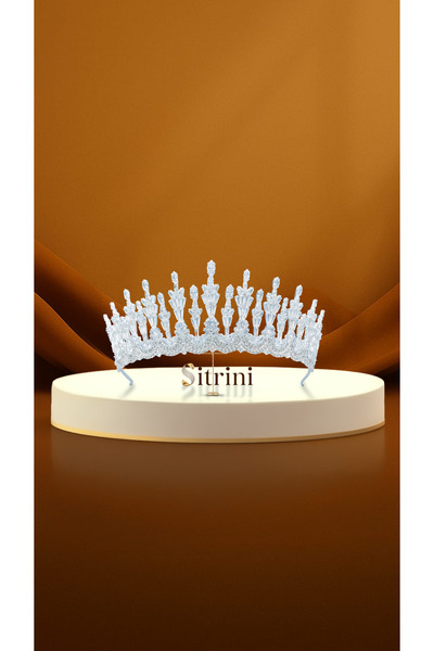 sitrini Mirella Bridal Crown Wedding Crown Zircon Stone Crown