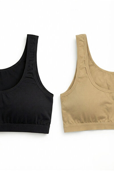 underwear bodyway Set de 2 bustiere din bumbac pieptănat cu bretele groase - ...