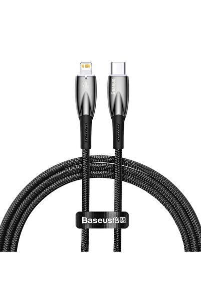 Baseus Glimmer Data Cable, USB-C to Lightning, 20W PD, 1m, Black