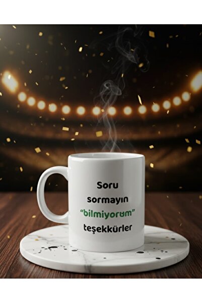 Store SORU SORMAYIN BİLMİYORUM TEŞEKKÜRLER YAZILI PİNTEREST BARDAK