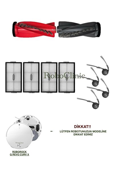 Roboclinic فرشاة بديلة متوافقة مع مكنسة روبوروك كيرف إكس الروبوتية، فلتر هيبا...