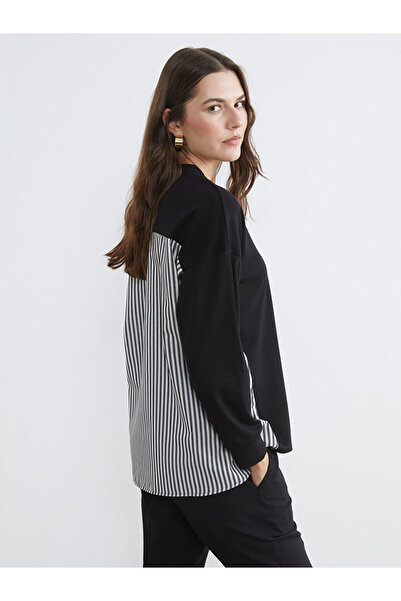 LC Waikiki ESVAB • Modern & Seçkin Çizgili Soft Touch Bol Dikim Kadın Sweatshirt