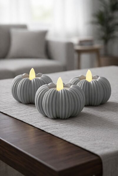 ESBODESİGN 🌼 Dekoratif Çiçek Formlu LED Mum Seti (3’lü)