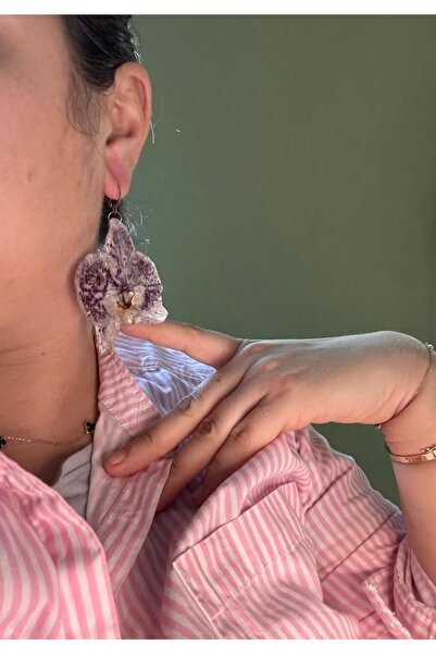 Lorys Boutique Natural Orchid Earrings