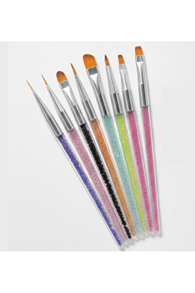 QNAİL PROFESSİONAL 8'li nail art & jel fırça seti full set