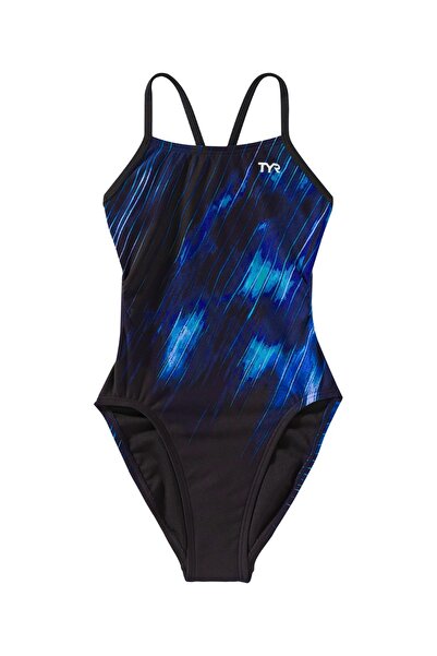 TYR Durafast Elite ®   Cf Girls' Swimsuit - Cycloid (Blue)