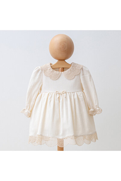 Mymio Kız Çocuk Brodeli Elbise