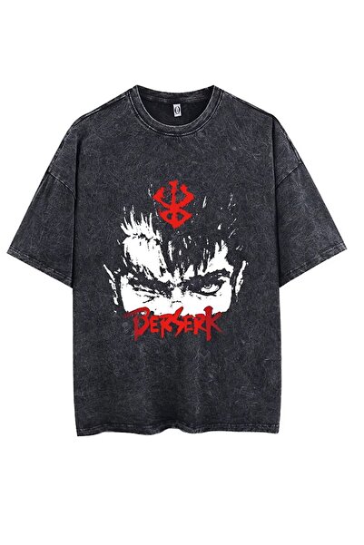 Le Savu Washable Anime Berserk Printed Unisex Oversize Vintage T-shirt