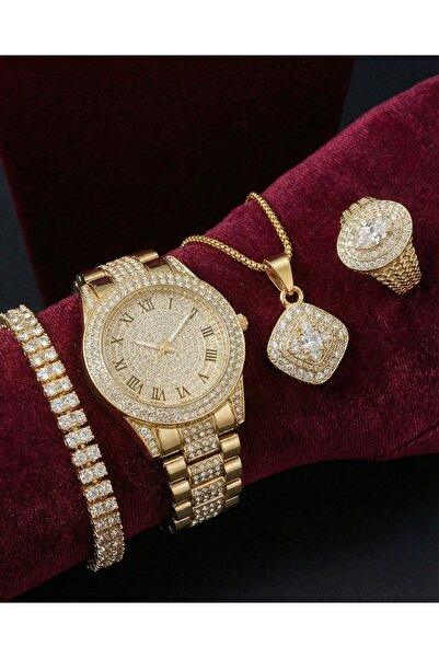 MaisonAHM Kol saati altın kaplamalı