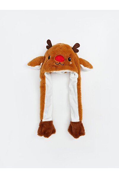 LC Waikiki ACCESORII LCW Pălărie de zăpadă pentru băieți din pluș cu figurine...