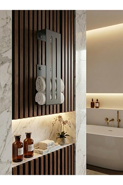 mee wall art Vertical Metal Towel Organizer |   Stainless Metal Screw-In Mult...